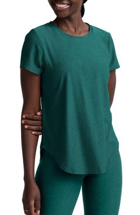 Beyond Yoga On the Down Low T-Shirt in Teal Sea Heather at Nordstrom, Size X-Large