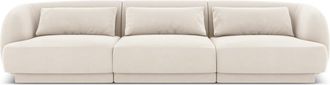 BLOOMINGLOFT 3-Sitzer Design Sofa Tulum mit Samtbezug