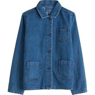 Seasalt Cornwall Reading Rocks Denim Jacket in Mid Wash at Nordstrom, Size 18 Us