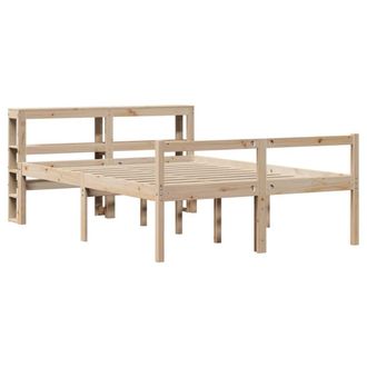 Berkfield Home Senior Bed with Headboard without Mattress 140x190 cm in Natural