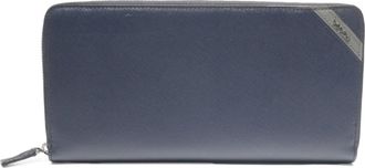 Prada Navy Long Wallet (Bi-Fold) (Pre-Owned)