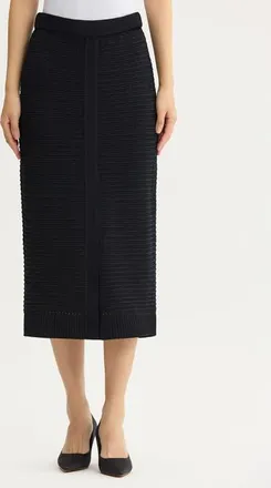 Misook Straight Monochromatic Ottoman Knit Maxi Skirt in Black at Nordstrom, Size Xx-Large