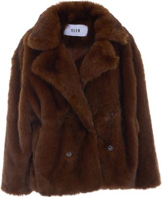 Eleh Faux-fur Double-breasted Jacket