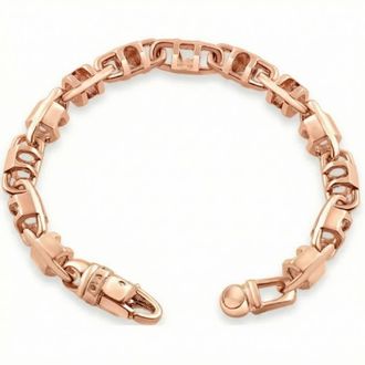 Pompeii3 Mens 14k Gold (46gram) or Platinum (86gram) 7.5mm Link Bracelet 8.5