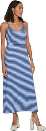 Vila Vila, Kleedjes, Dames, Blauw, M, Katoen, Elegante Maxi Jurk