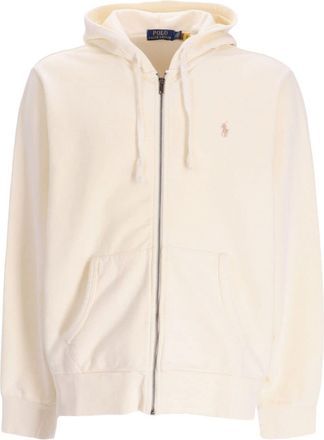 Polo Ralph Lauren logo-embroidered cotton zip-up jacket - men - Cotton - L - White