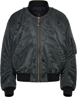 Maison Margiela Jassen, Heren, Grijs, L, Katoen, Omkeerbare Bomberjack