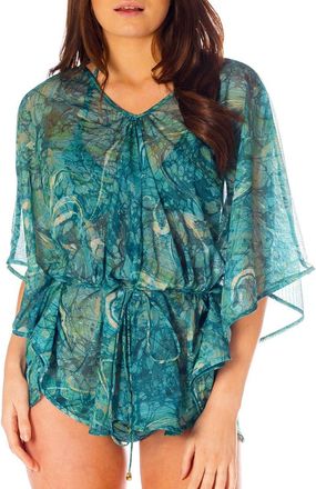 Kiniki Santorini Tan Through Beach Poncho Cover Up Accessory