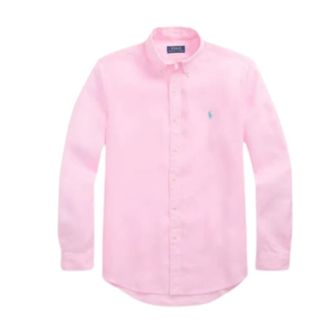 Ralph Lauren Sport Shirt - Heren - Casual Overhemden - Roze - XL - Katoen - Overhemden