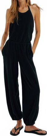 Suzie Kondi Anna Terry Jumpsuit In Black