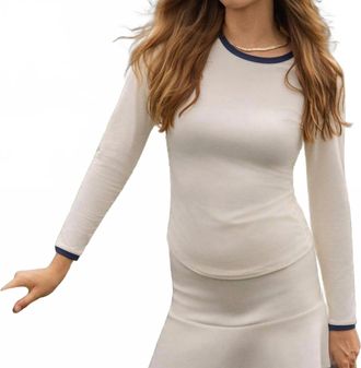 Veeva Nelly Long Sleeve Top In White