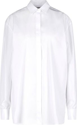 Dondup White Chiffon Hidden Button Shirt
