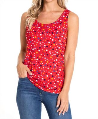 Multiples Patriotic Dots Double Scoop Print Tank In Red
