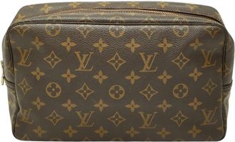 Louis Vuitton Brown Pvc Leather Clutch Bag (Pre-Owned)