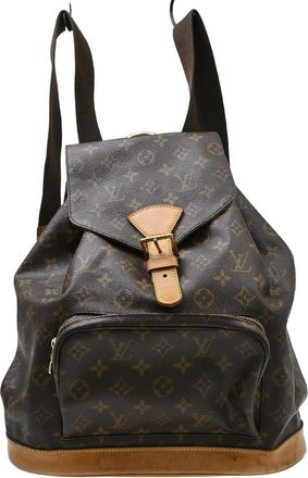 Louis Vuitton Vintage Montsouris Monogram Canvas Brown Canvas Backpack Bag (Pre-Owned)