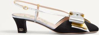 Valentino Garavani Bowow Slingback Pumps In Moir&egrave; Fabric 45Mm Wo