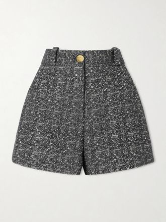 Blaz&eacute; Milano Shorts In Tweed Di Misto Cotone Antalya Teke - Grigio