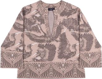 Nenette V-hals Truien - Dames - V-hals truien - Beige - S - Wol - Truien & Vesten
