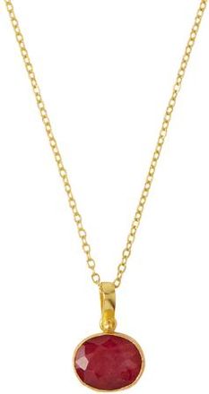 Ottoman Hands Siena Pendant Necklace in Ruby at Nordstrom