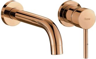 Rea Rea - Grifo De Ducha Empotrado Oculto Lungo Rose Oro + Box