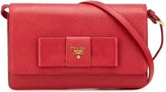 Prada Pre-owned Cross Body Bags, female, Red, Size: ONE SIZE Pre-owned Leather crossbody-bags