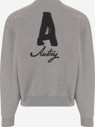 Autry Mens Cotton Sweatshirt Light Grey Sweatshirts Sweater