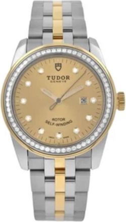 Tudor Pre-owned Tudor Glamour Automatic Diamond Champagne Dial Ladies Watch 53023