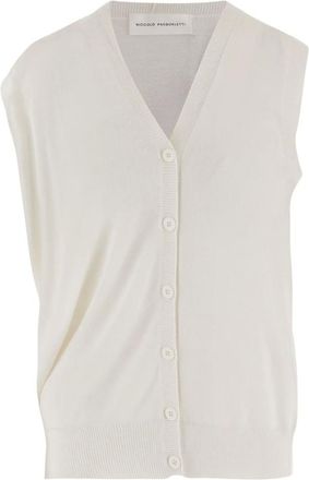 Niccol&ograve; Pasqualetti Kt51Wcyacream Wool Cardigan - female - NICCOL&Ograve; PASQUALETTI - Waistcoats - Beige - ONE SIZE - Jackets