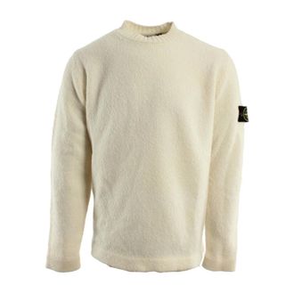Stone Island Round-neck Knitwear, male, Beige, Size: L Round-neck Knitwear