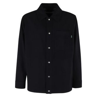 Department Five Blue Wool Blend Jacket Shirt Collar