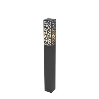 QAZQA Moderno Baliza De Exterior Moderna Negra 90 Cm Ip44 - Nicole Aluminio /pl&aacute;stico /acero Alargada Adecuado Para Led Max. 1 X 40 Watt - Qazqa