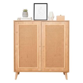 Dmora Aparador Solaris, Buf&eacute; De Sal&oacute;n, Aparador De Sal&oacute;n, Despensa De Cocina, 90x40h110 Cm, Roble, Con Embalaje Reforzado - Dmora