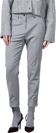 Mason's New York Carrot Chino Broek - Dames - Slim Fit Broeken - Grijs - 2XS - Wol - Broeken
