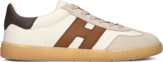 Hogan Stoere Beige Veterschoenen voor Dames - Dames - Sneakers - Beige - 36 EU - Leer - Schoenen