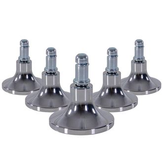 hjh OFFICE Ruedas para sillas Aluminio Plateado