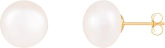 Splendid Pearls 14k Yellow Gold 10-11mm Freshwater Pearl Stud Earrings