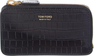 Tom Ford Croc-Embossed Leather Card Case