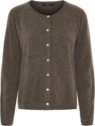 BTF-CPH Cardigan in Cashmere a Maglia Fine - - Knitwear - Donna - Marrone - M