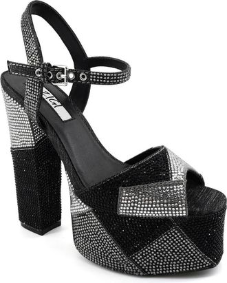Zigi Soho Antonia Ankle Strap Platform Sandal in Black at Nordstrom, Size 11