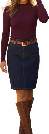 Karen Kane Denim Mini Short Skirt In Indigo