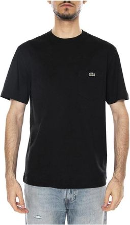 Lacoste T-shirt met ronde hals - Heren - T-shirts - Zwart - M - Katoen - Tops