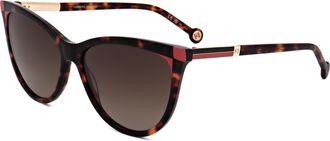 Carolina Herrera Womens 57 mm Havana Red Sunglasses