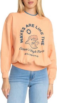Billabong Time for Kendal Crewneck Fleece Graphic Sweatshirt in Sunstone at Nordstrom Rack, Size Medium
