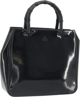 Gucci Pre-owned Handbags, female, Black, Size: ONE SIZE Pre-owned Leather Handbag