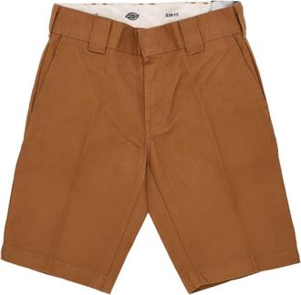 Dickies Gestructureerde Stof Heren Shorts Bruin - Heren - Korte Broeken - Bruin - W28 - Katoen - Korte Broeken