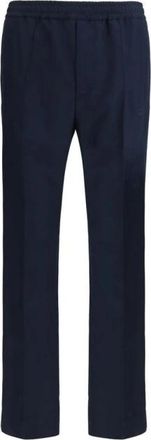 Gucci Technische Panama Sportswear Broek - Heren - Straight fit broeken - Blauw - S - Katoen - Broeken