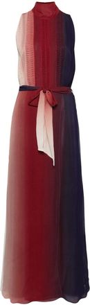 Forte_Forte pleated georgette gown - women - Viscose/Polyester - 0 - Red