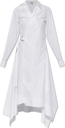 Loewe Vestido Asim&eacute;trico Con Cintur&oacute;n - Dresses - Mujer - Blanco - S