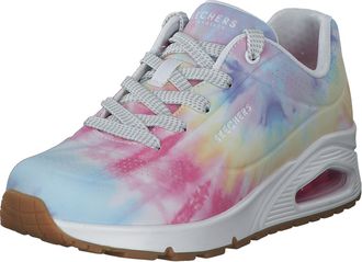 Skechers Street Womens UNO-Hyped Hippie Sneaker, White Mulit, 10