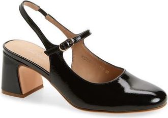 Regarde le ciel Edda Slingback Mary Jane Pump in Naplak Black at Nordstrom, Size 9.5-10Us